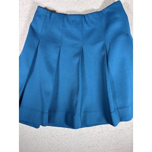 Vintage James Kenrob Dalton Pleated Mini Skirt Dark Waist 28” Blue‎ Preppy - Picture 4 of 12